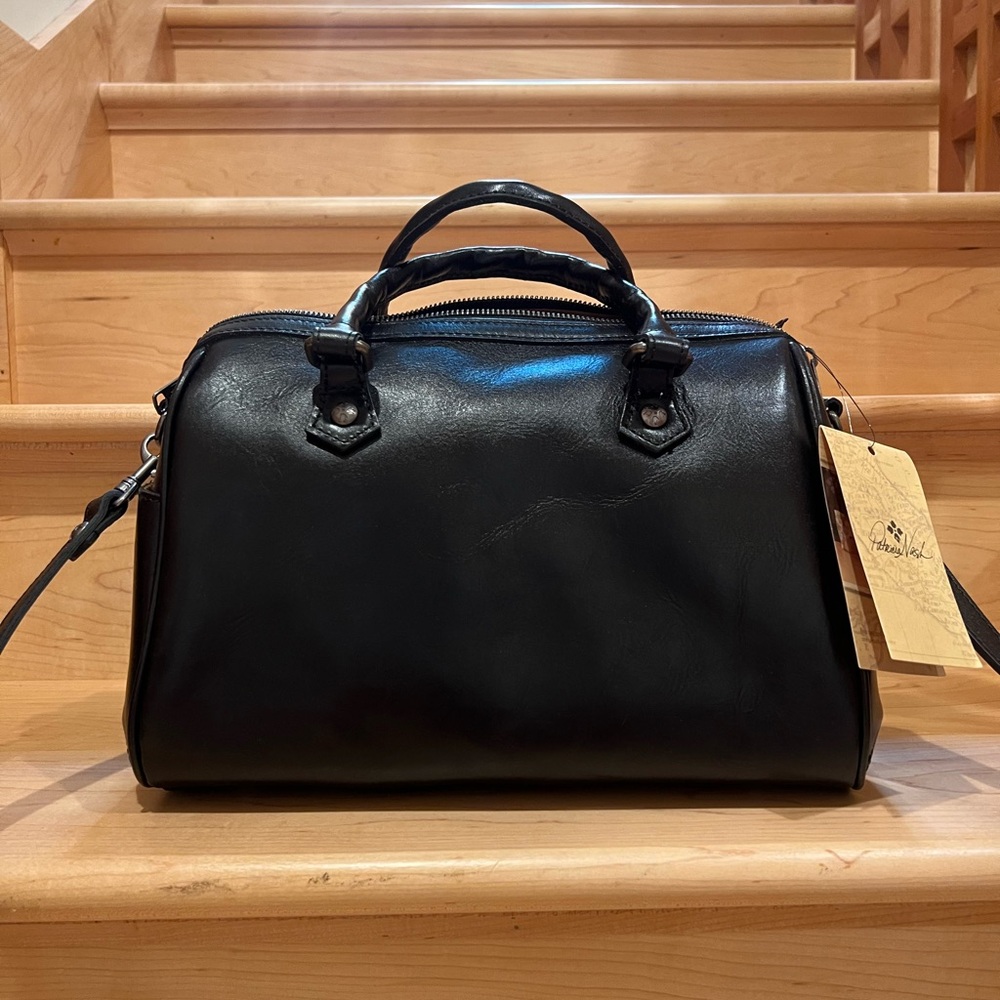 NWT Patricia Nash Skye Satchel in Black leather MSRP $269